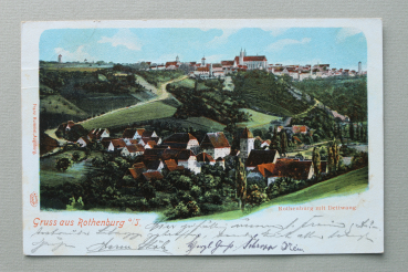 AK Gruss aus Rothenburg ob der Tauber / 1900 / Dettwang / Strassen
